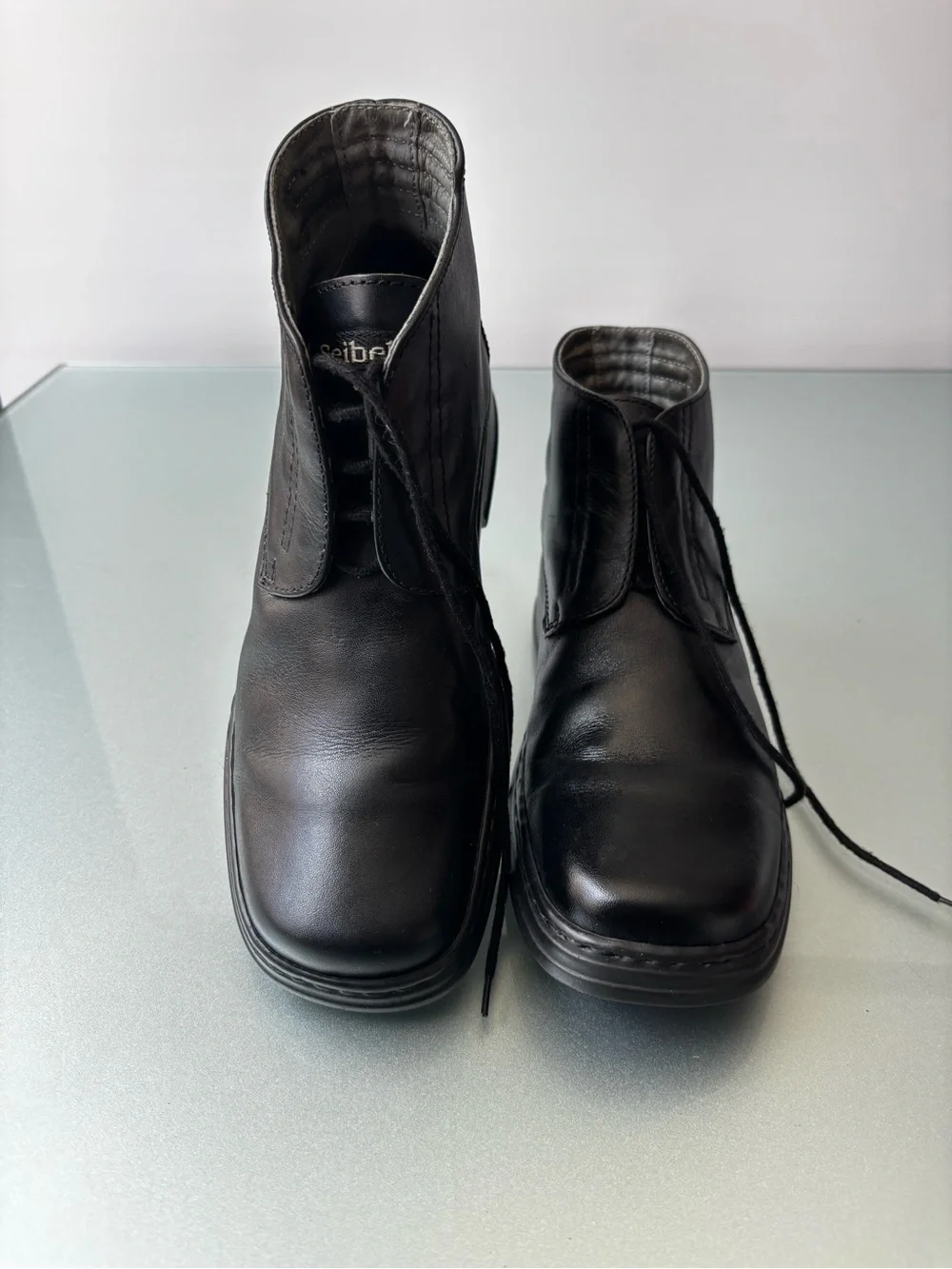 Josef Seibel Men's Black Leather Chukka Boots